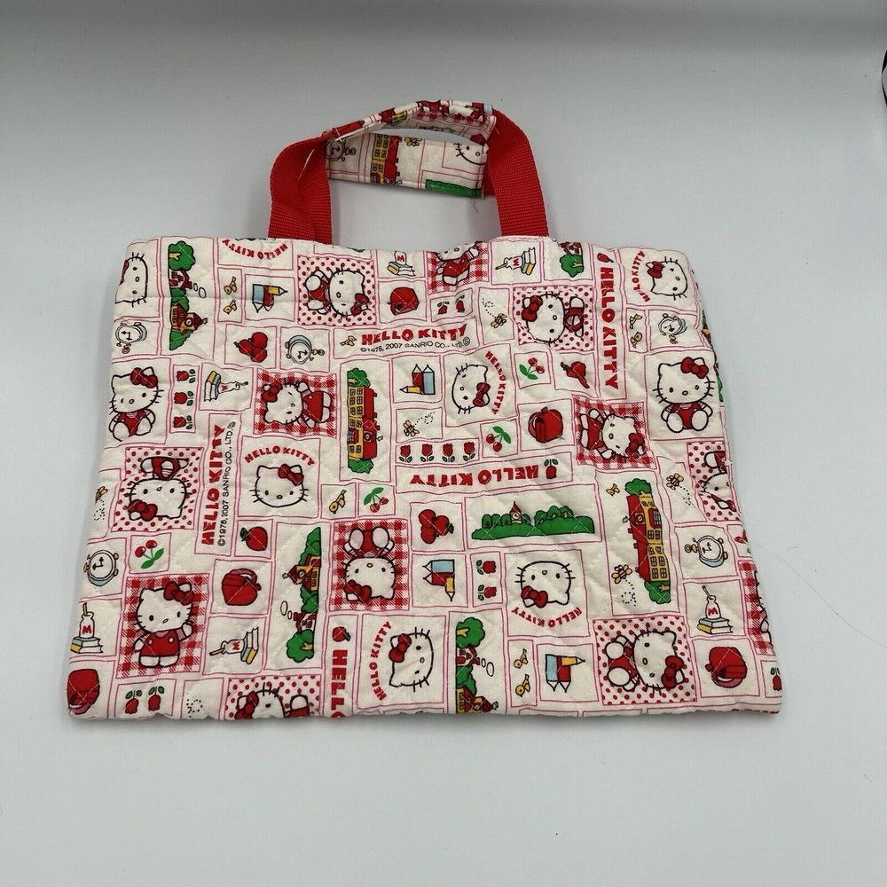 Hello Kitty Hand Quilted Made‎ Tote Bag